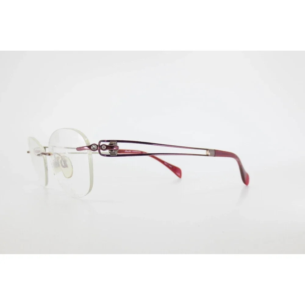 Line Art Charmant XL2137 Excellence Titan Rimless Eyeglasses Burgundy 51-17-135